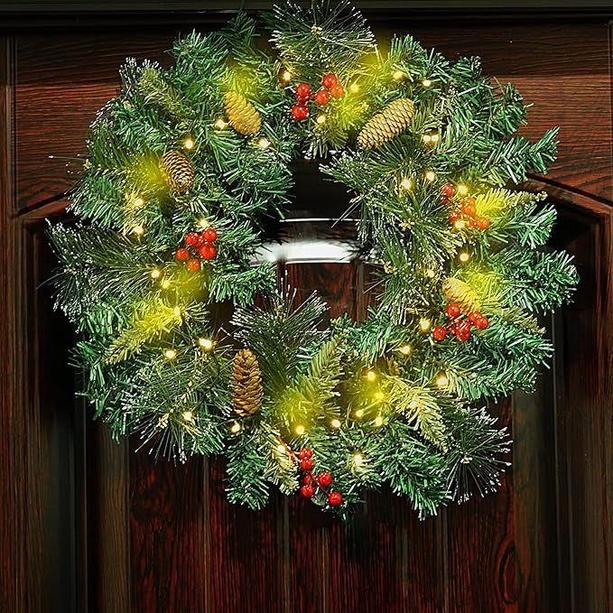 Guirlanda de Natal Iluminada para Decoração