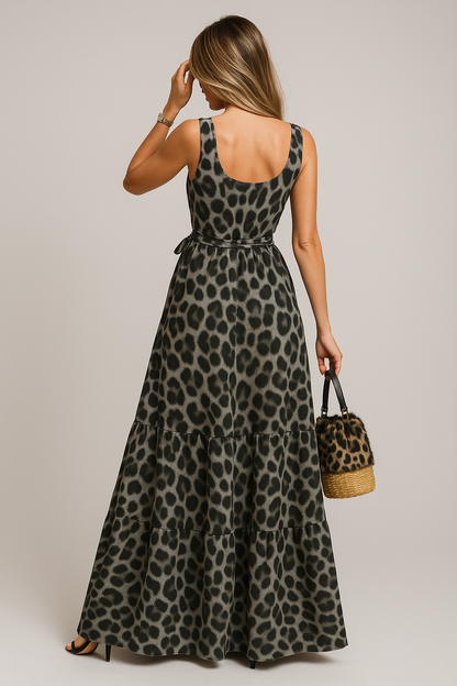 Vestido Lully  Longo sem Manga Fluído - Oncinha