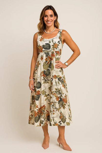 Vestido Flora Longo sem Mangas