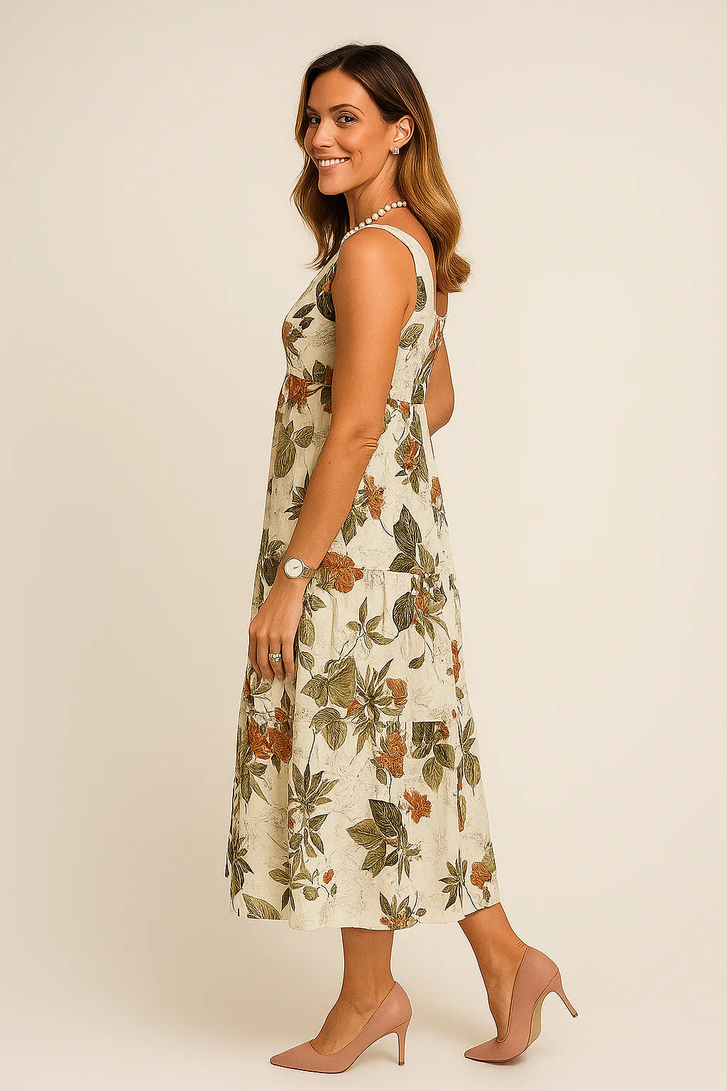 Vestido Flora Longo sem Mangas