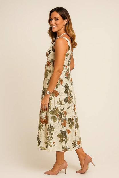 Vestido Flora Longo sem Mangas