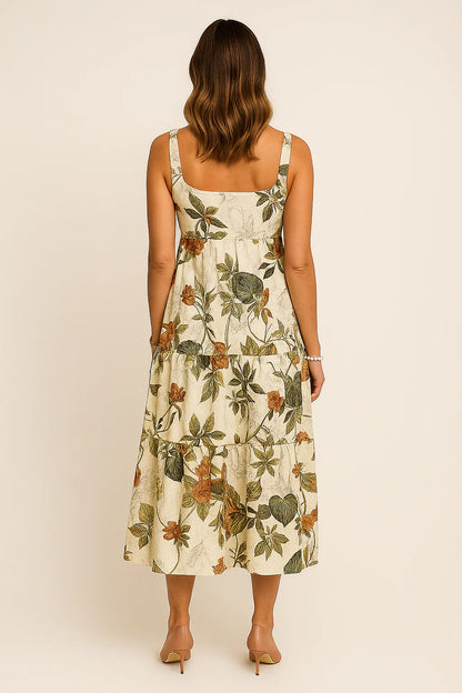 Vestido Flora Longo sem Mangas