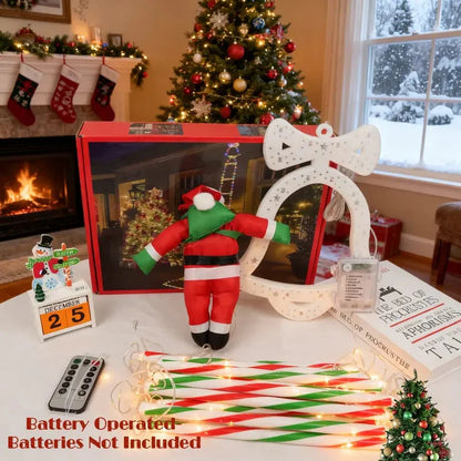 🎄Promoções de Natal de 2025🎅Luminária de Natal de 2025 com Papai Noel subindo escadas