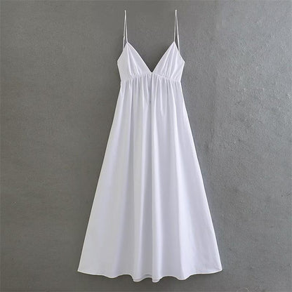 Vestido Liz Midi Recorte Abaixo do Busto